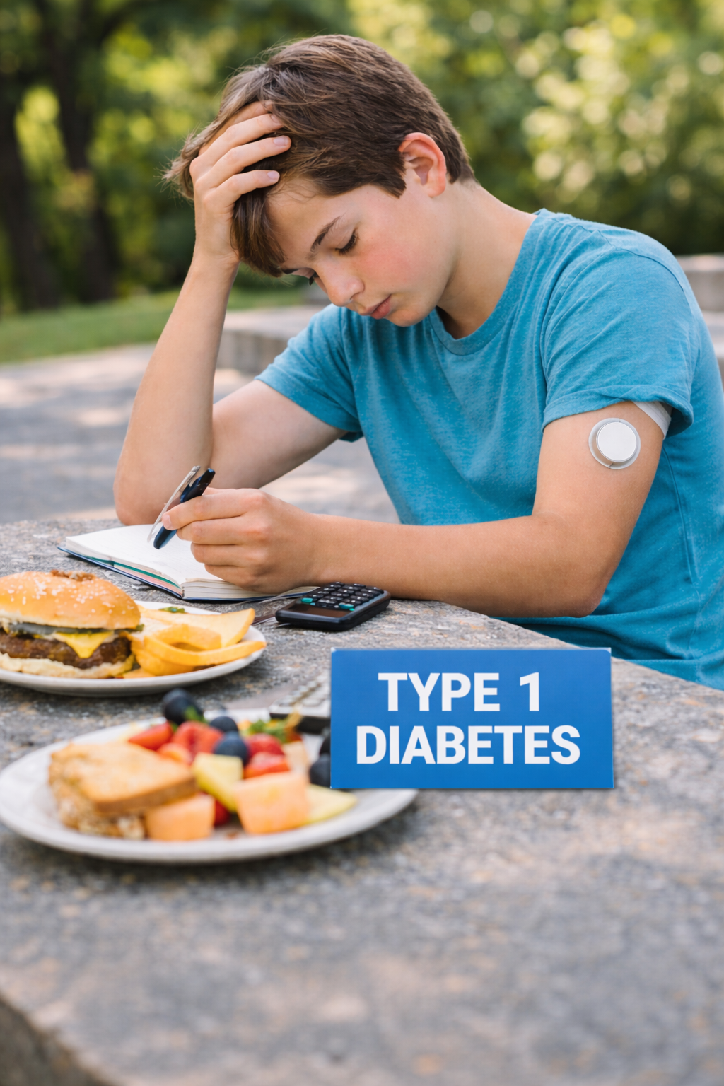 Young diabetic tracking carbs with CarbSathi app